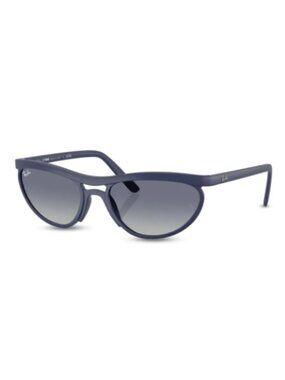 NEW RAY-BAN RB4453 Liteforce Sunglasses Matte Blue Mirror Blue Lens 59mm